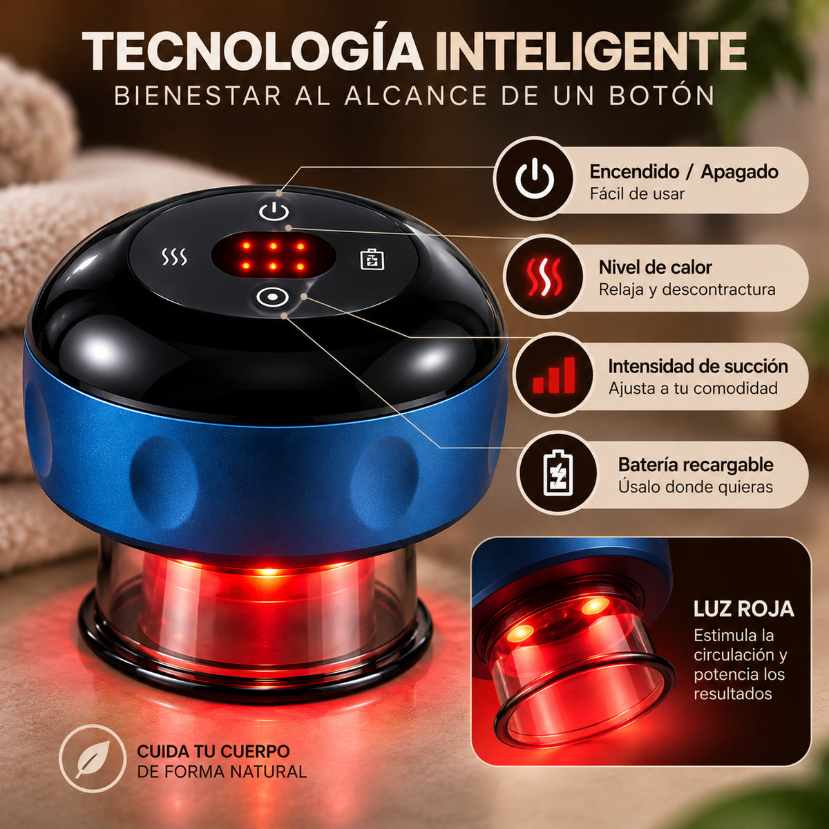 MASAJEADOR CON VENTOSA ELECTRICA