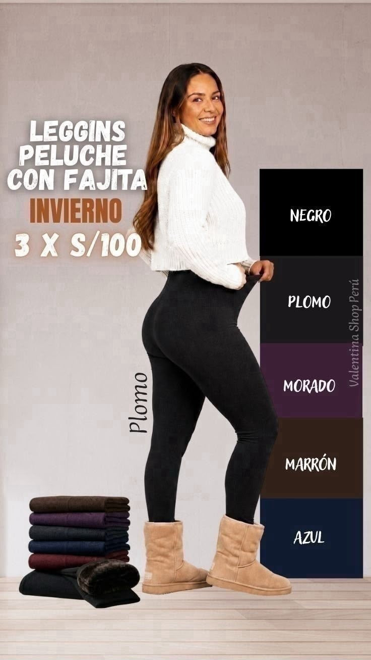 PACK DE 3 Leggins Peluche